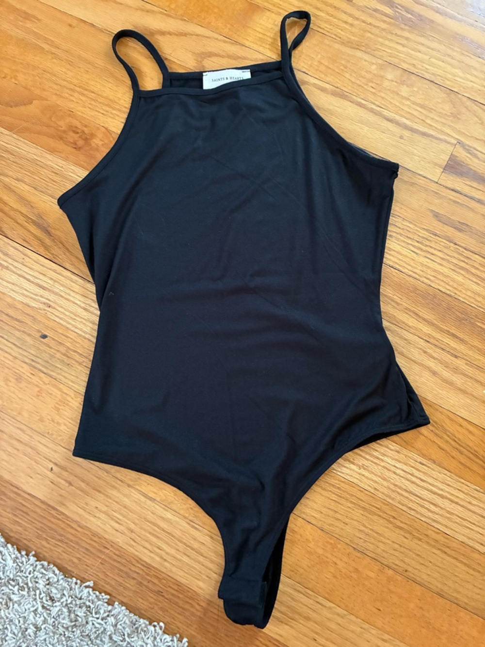 Saints + Hearts Black High-Neck Bodysuit